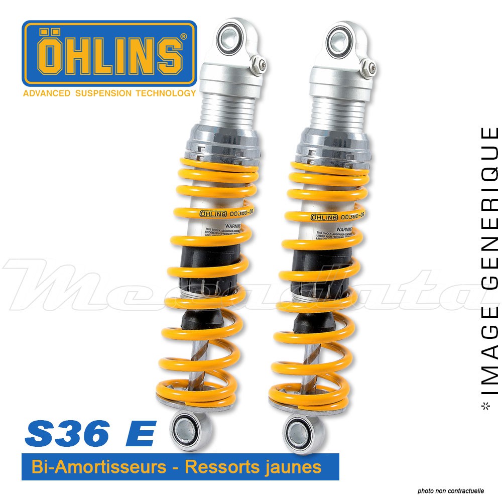 Amortisseur Arrière 100 Mm 750 Lbs Pour Scooter, Dirt Bike, Vélo électrique - Argent, œil à œil
