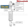 Amortisseur Ohlins HUSQVARNA TE 449 (2011-2012) HA 1184 PFP TTX (T44PR1C1)