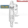 Amortisseur Ohlins KAWASAKI KX 125 (2004-2004) KA 491 PFP (S46PR1C2)