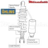 Amortisseur Ohlins KAWASAKI NINJA 250 R (2009-2011) KA 840 (S36HR1C1L)