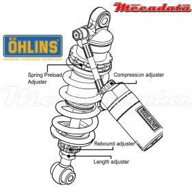 Amortisseur Ohlins KAWASAKI KSR 110 (2007-2007) KA 607 (S36HR1C1L)