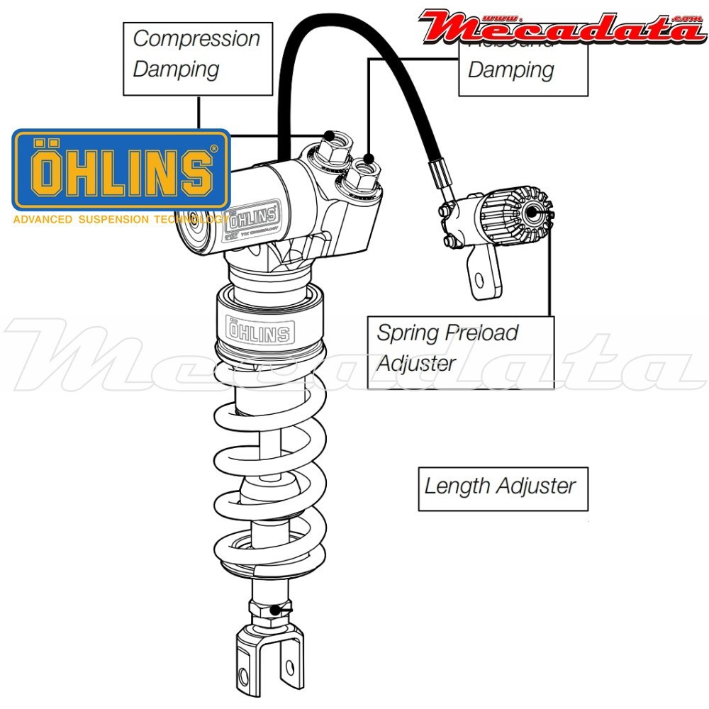 Amortisseur Ohlins KAWASAKI ZX 10 R (2008-2010) KA 788 TTX 36 (T36PR1C1LS)