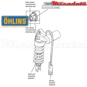 Amortisseur Ohlins KAWASAKI ZX 6 R (2000-2002) KA 153 PFP (S46PR1C2S)
