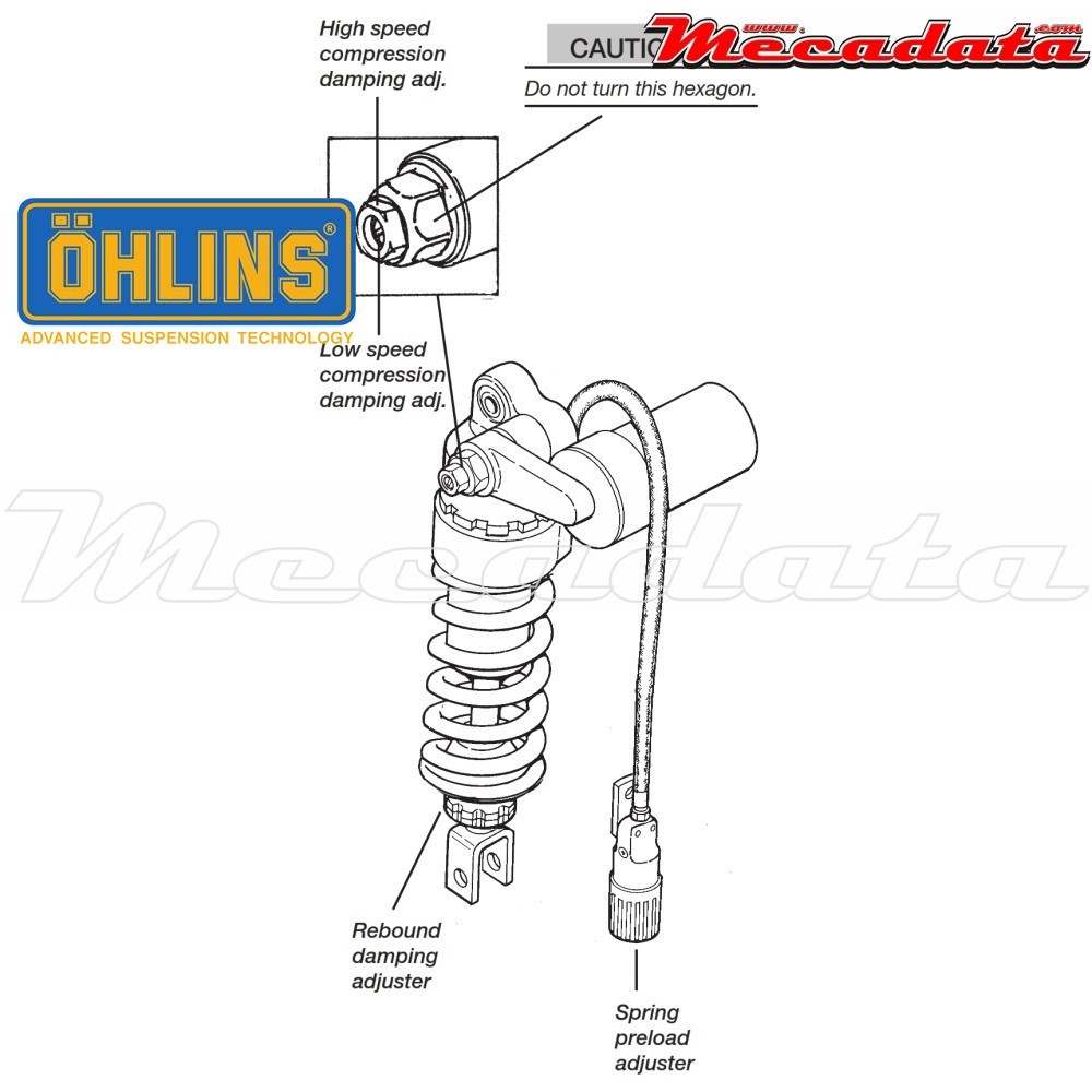 Amortisseur Ohlins KAWASAKI ZX 6 R (2000-2002) KA 153 PFP (S46PR1C2S)