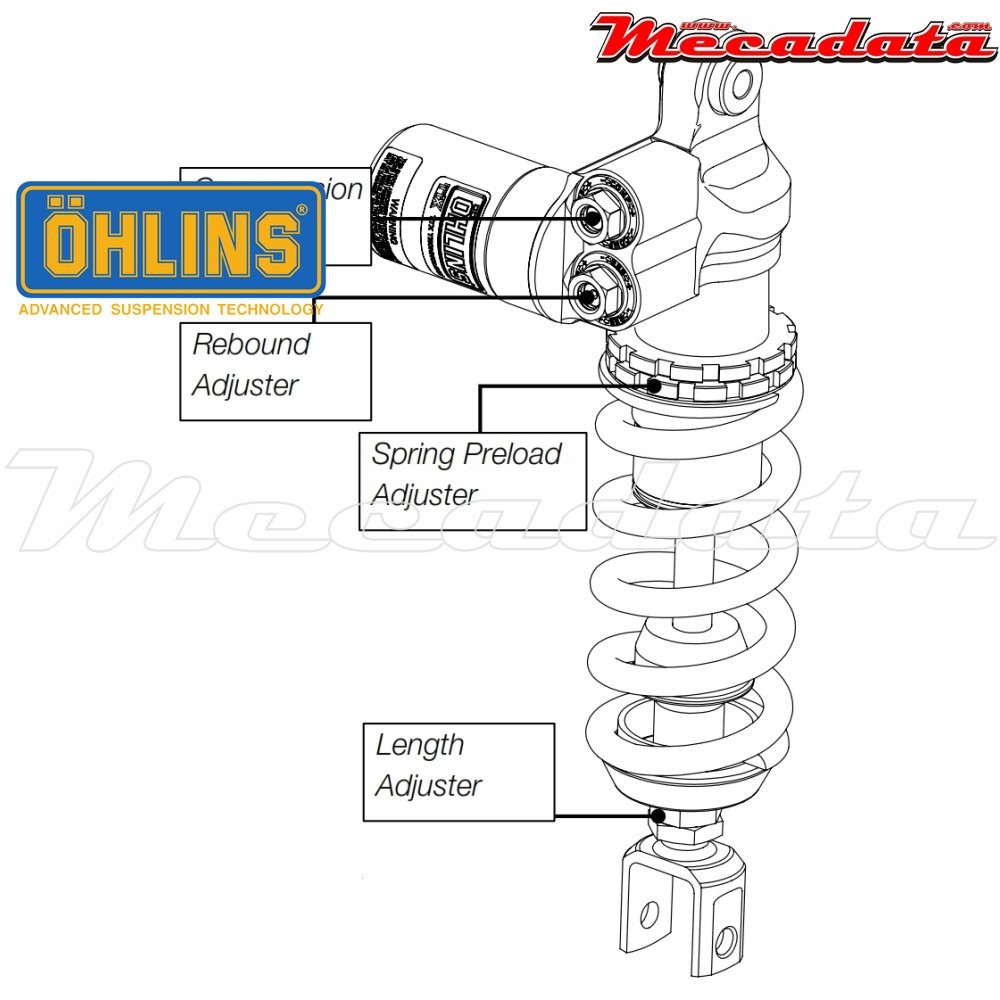 Amortisseur Ohlins KAWASAKI Z 750 R (2011-2012) KA 105 TTX (T36PR1C1L)