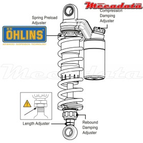Amortisseur Ohlins KAWASAKI ZRX 1200 (2001-2005) KA 964 (S36PR1C1L)