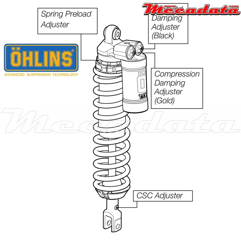 Amortisseur Ohlins KTM SX 125 (2008-2009) KT 993 PFP TTX (T44PR1C1Q1)