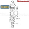 Amortisseur Ohlins KTM SX 520 (2001-2002) KT 295 PFP (S46PR1C2Q1)
