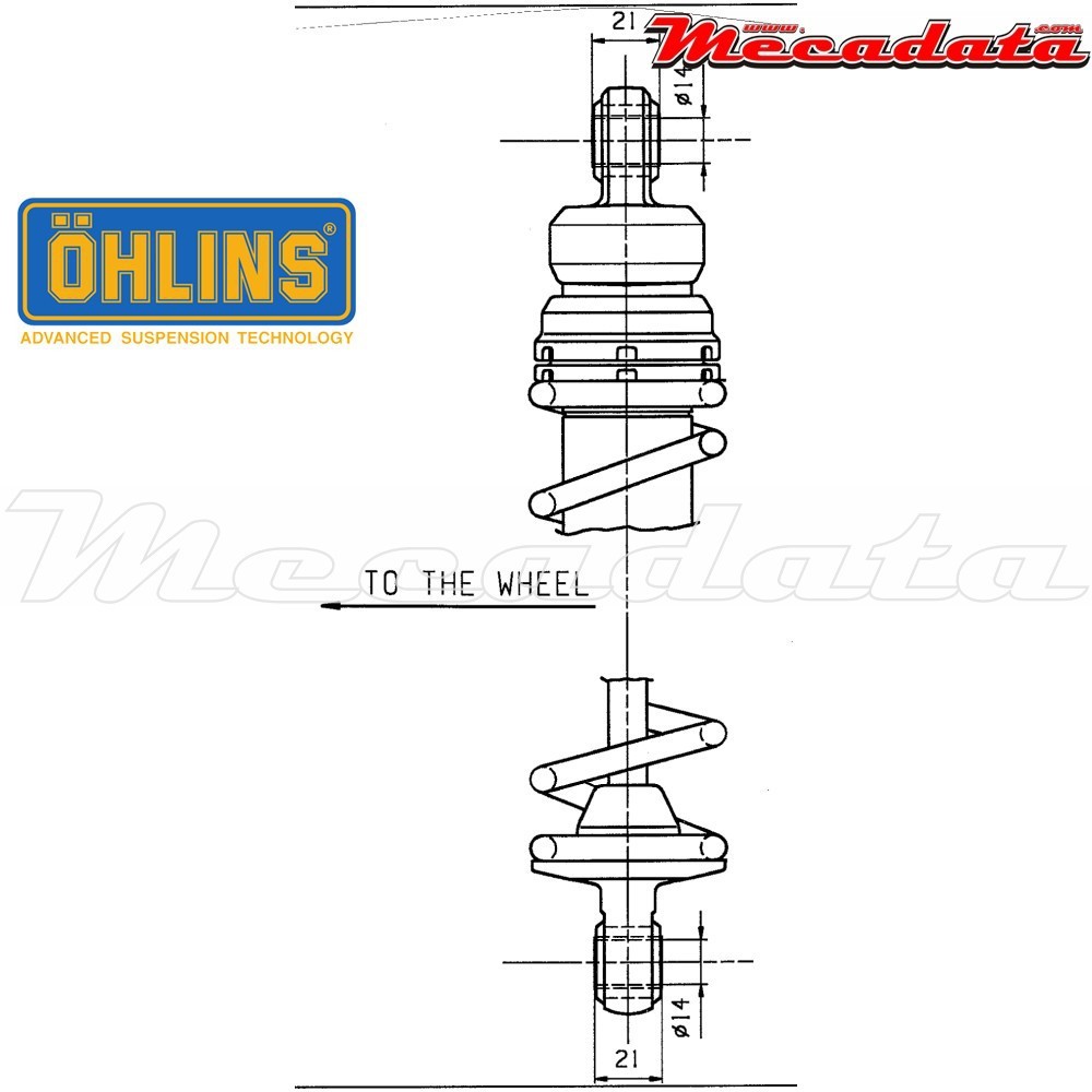 Amortisseur Ohlins SUZUKI GS 250 S (1982-1982) SU 206 PFP (S36P)