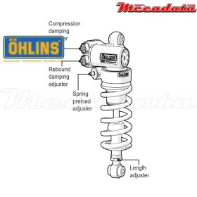 Amortisseur Ohlins SUZUKI GSX-R 600 (2011-2016) SU 361 TTX GP (T36PR1C1LS)