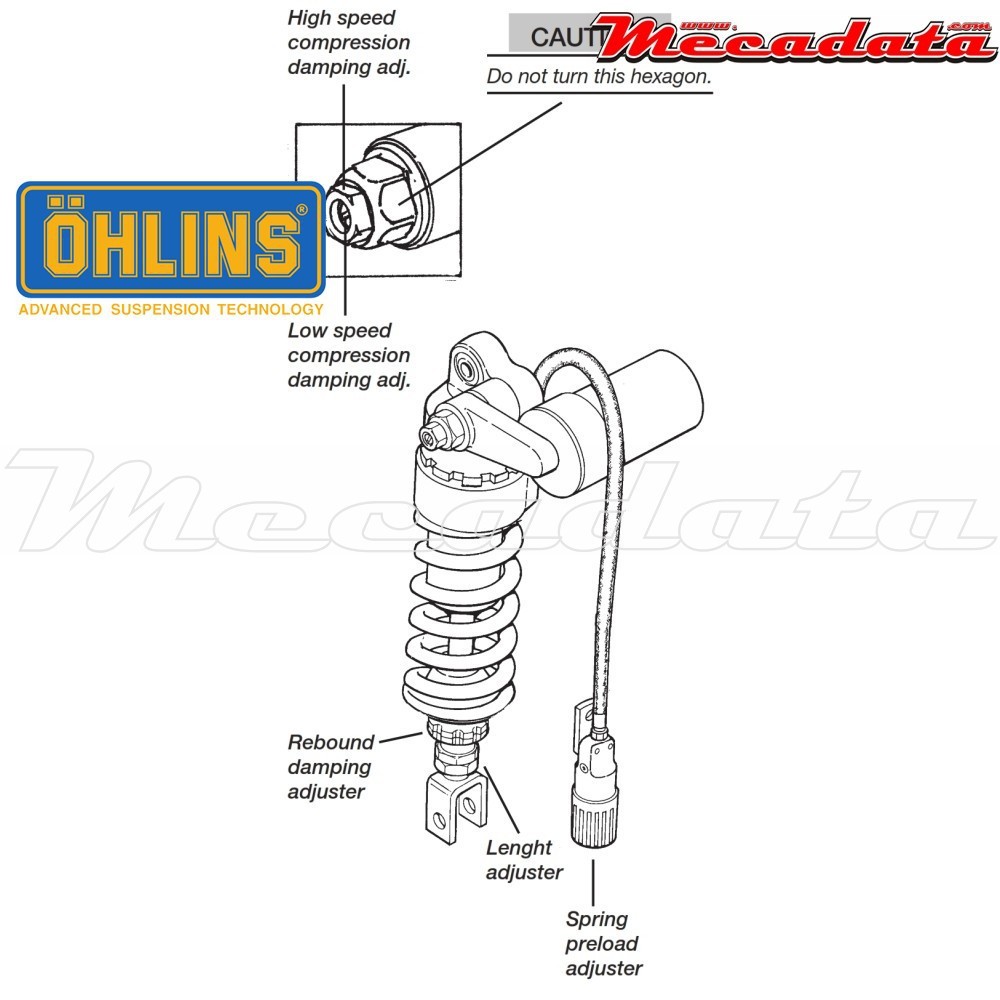 Amortisseur Ohlins SUZUKI GSX-R 750 (2000-2003) SU 153 PFP (S46PR1C2LS)