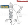 Amortisseur Ohlins YAMAHA FJR 1300 ABS (2006-2012) YA 707 (S46HR1C1S)