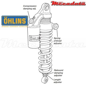 Amortisseur Ohlins YAMAHA XJR 1300 (1999-2007) YA 139 PFP (S36PR1C1LB)