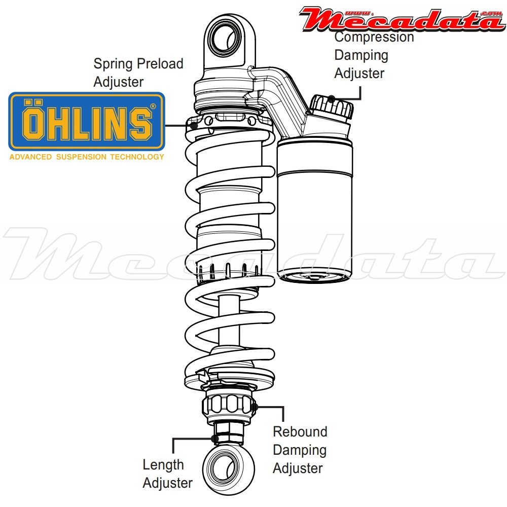 Amortisseur Ohlins YAMAHA XJR 1300 (1999-2007) YA 964 (S36PR1C1L)