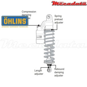 Amortisseur Ohlins YAMAHA V-MAX 1200 (1985-2005) YA 426 (S36PR1C1L)