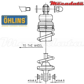 Amortisseur Ohlins YAMAHA XS 400 (1977-1984) YA 337E PFP (S36E)