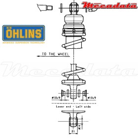 Amortisseur Ohlins YAMAHA XS 1100 S (1978-1984) YA 206 PFP (S36P)