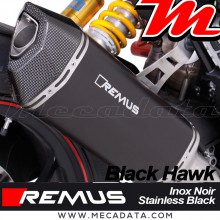 Silencieux Pot d'échappement ~ Ducati Hypermotard 939 (2016-2017) ~ REMUS Black Hawk