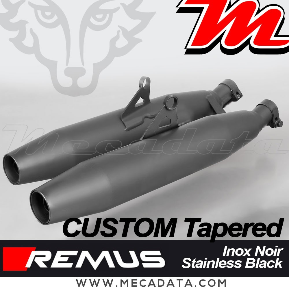 Paire de silencieux Pot échappement Triumph Bonneville T120 2016-2017 Remus Custom Tapered