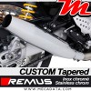 Paire de silencieux Pot échappement Triumph Thruxton 1200 2016-2020 Remus Custom Tapered