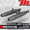 Paire de silencieux Pot échappement Triumph Thruxton 1200 2016-2020 Remus Custom Tapered