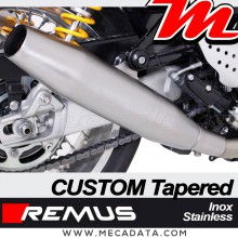 Paire de silencieux Pot échappement ~ Triumph Thruxton 1200 R / RS 2016-2024 ~ Remus Custom Tapered