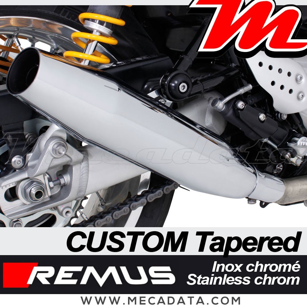 Paire de silencieux Pot échappement Triumph Thruxton 1200 R 2016-2020 Remus Custom Tapered