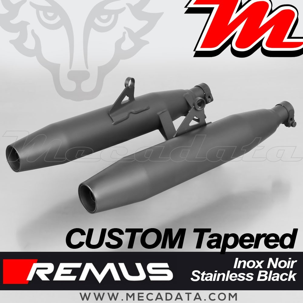 Paire de silencieux Pot échappement Triumph Thruxton 1200 R 2016-2020 Remus Custom Tapered