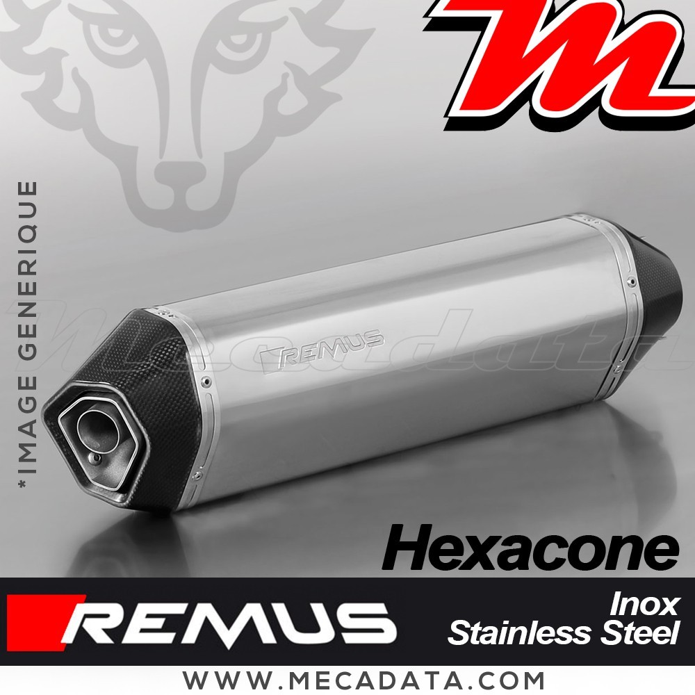 Silencieux Pot d'échappement TRIUMPH Tiger 800 XR 2015+ REMUS Hexacone