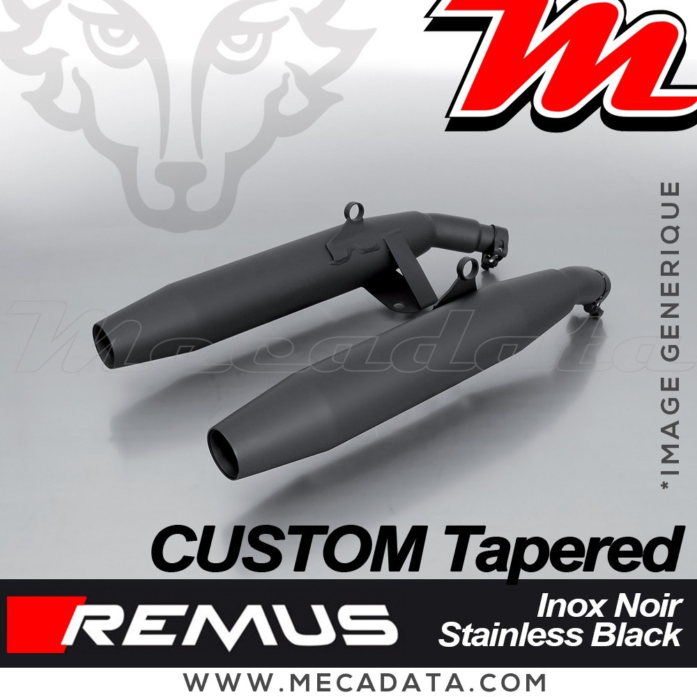 Silencieux Pot d'échappement TRIUMPH Bonneville T100 2007-2016 REMUS Custom Tapered