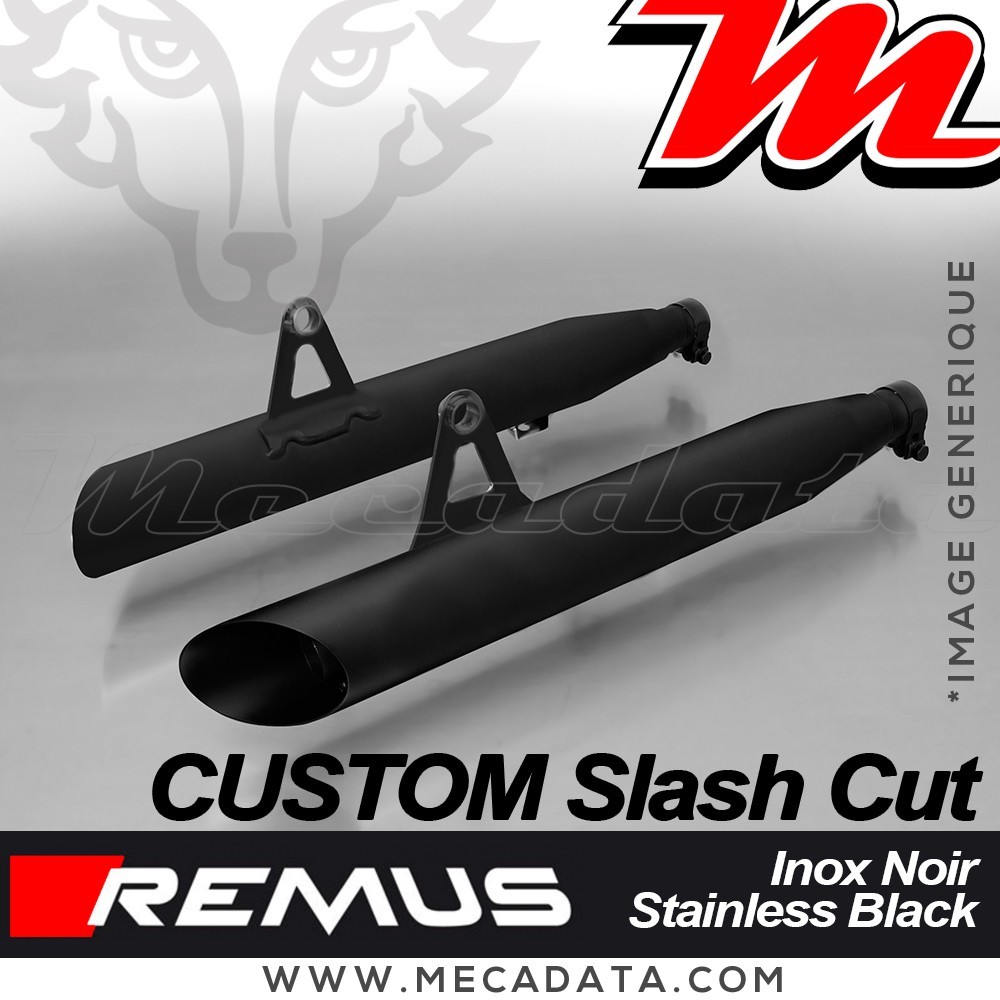 Paire de silencieux Pot d'échappement REMUS Custom Slash Cut Triumph America 2007 - 2016