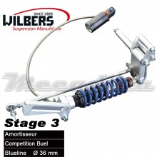 Amortisseur Wilbers Stage 3 ~ Buell Thunderbolt/ Lightning/white / Cyclone / X1 Lightning (EB 1 / BL 1) ~ Annee 1994 +