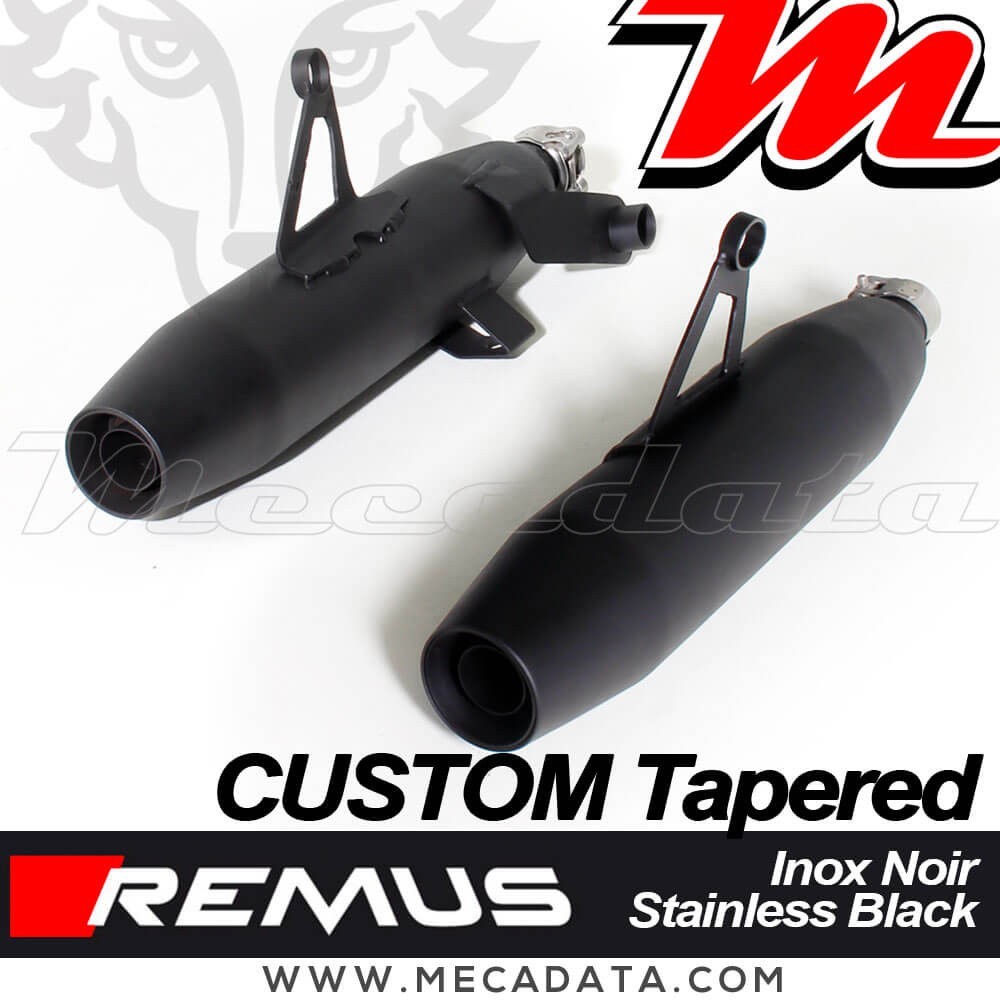 Paire de silencieux Pot d'échappement REMUS Custom Tapered Triumph Bonneville T100 2017 - 2020 Triumph Bonneville T100 black 201