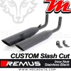Paire de silencieux Pot d'échappement REMUS Custom Slash Cut Triumph Bonneville Bobber 2017 - 2019