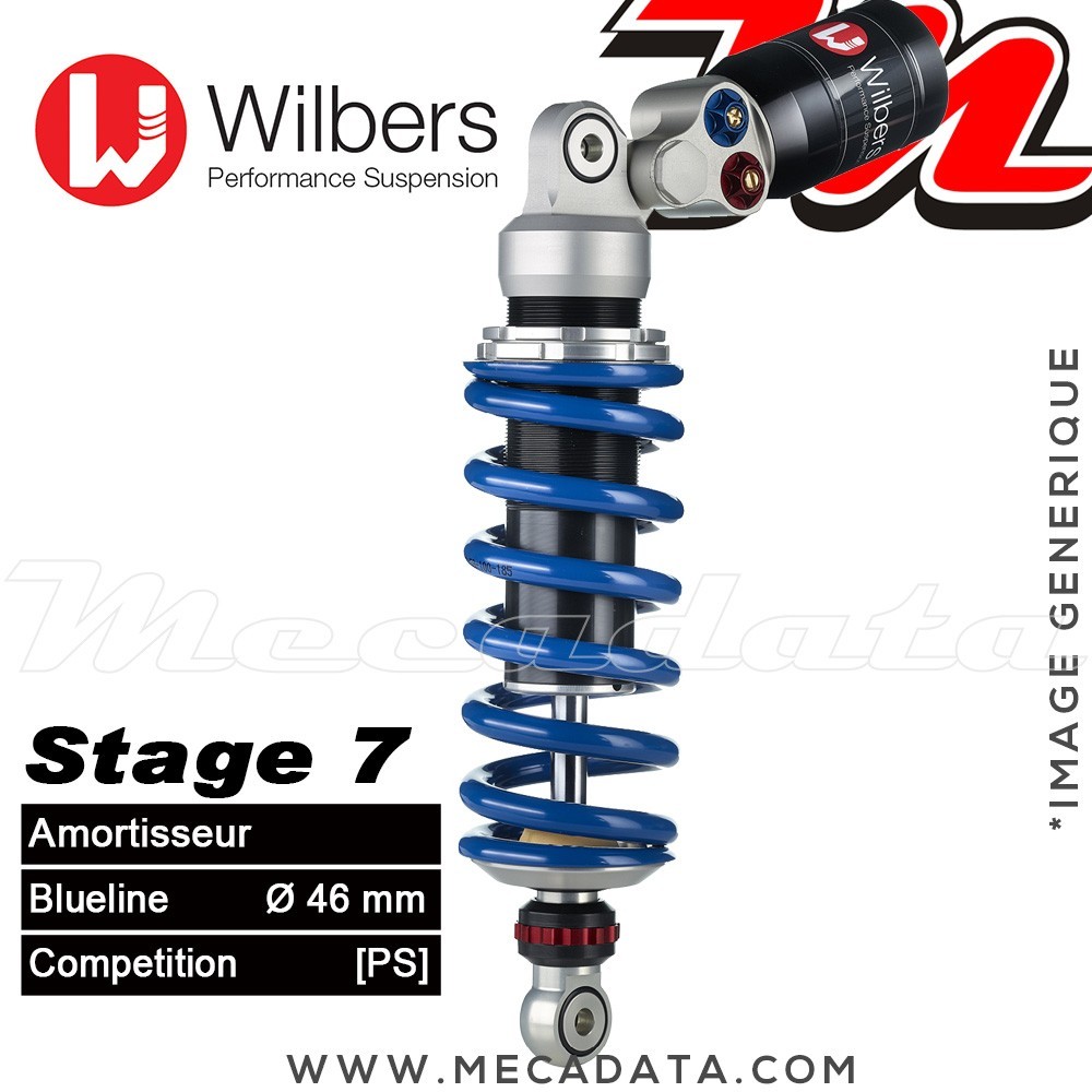 Amortisseur Wilbers Stage 7 ~ Kawasaki ZX-10R (ZXT 00 D) ~  Annee 2006 - 2007