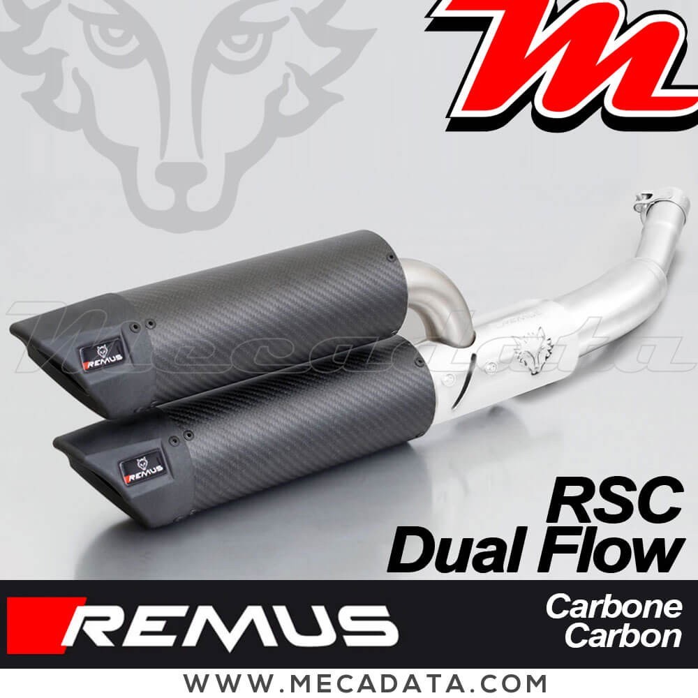Silencieux Pot d'échappement REMUS Dual Flow Vespa GTV 300 Sei Giorni (MA3C) 2017 - 2019
