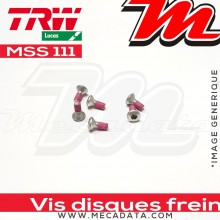 Jeu de vis de fixation pour disques de frein M6 x 1.00 - 4 pièces