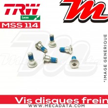 Jeu de vis de fixation pour disques de frein M8 x 1.25 - 4 pièces