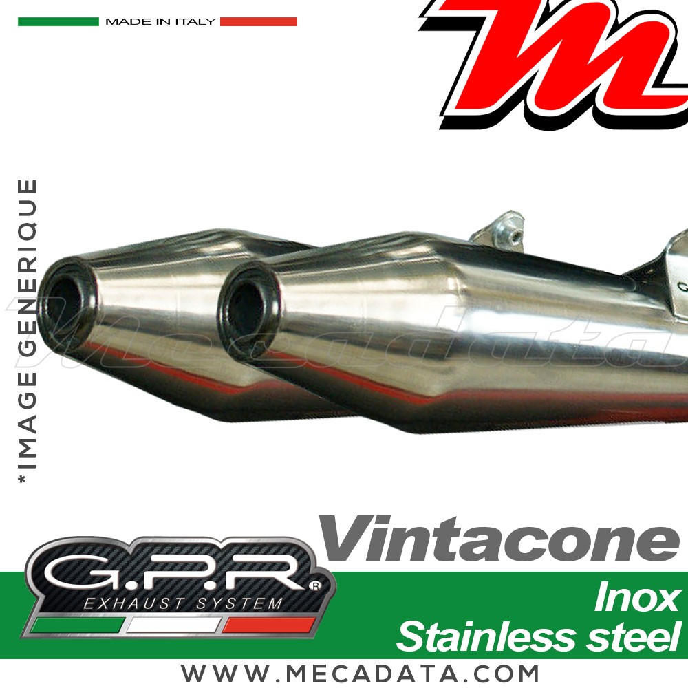 Silencieux Pot d'échappement GPR VINTACONE MOTO GUZZI V7 RACER 2010 - 2016