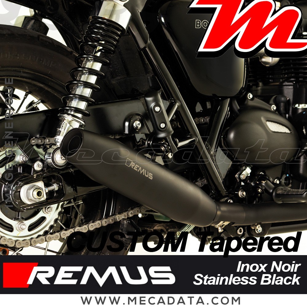 Paire de silencieux Pot d'échappement REMUS Custom Tapered Triumph Bonneville T120 2018 - 2020 Triumph Bonneville T120 black 201