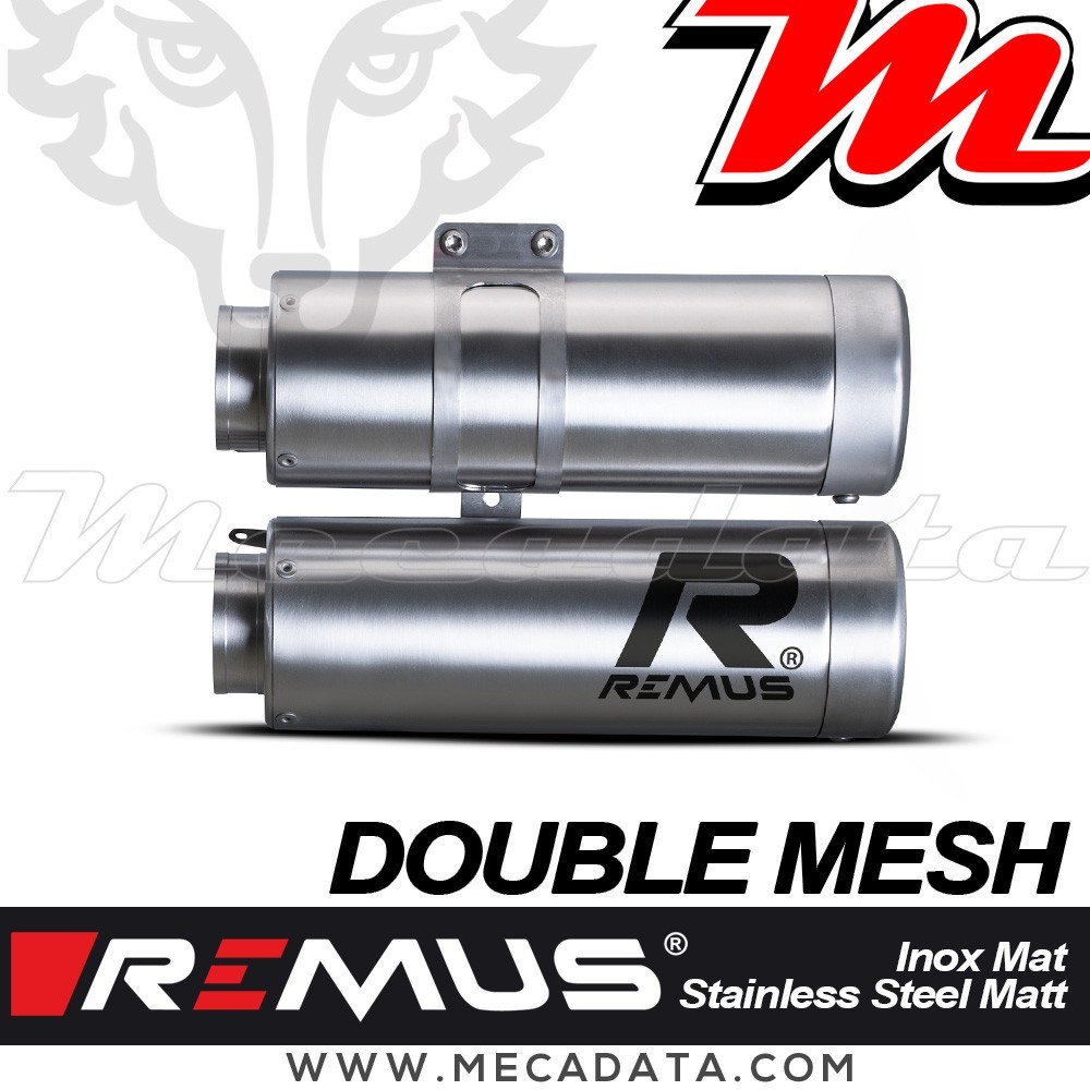 Silencieux d'échappement ~ BMW R nineT 2021 ~ Remus Double MESH passage haut