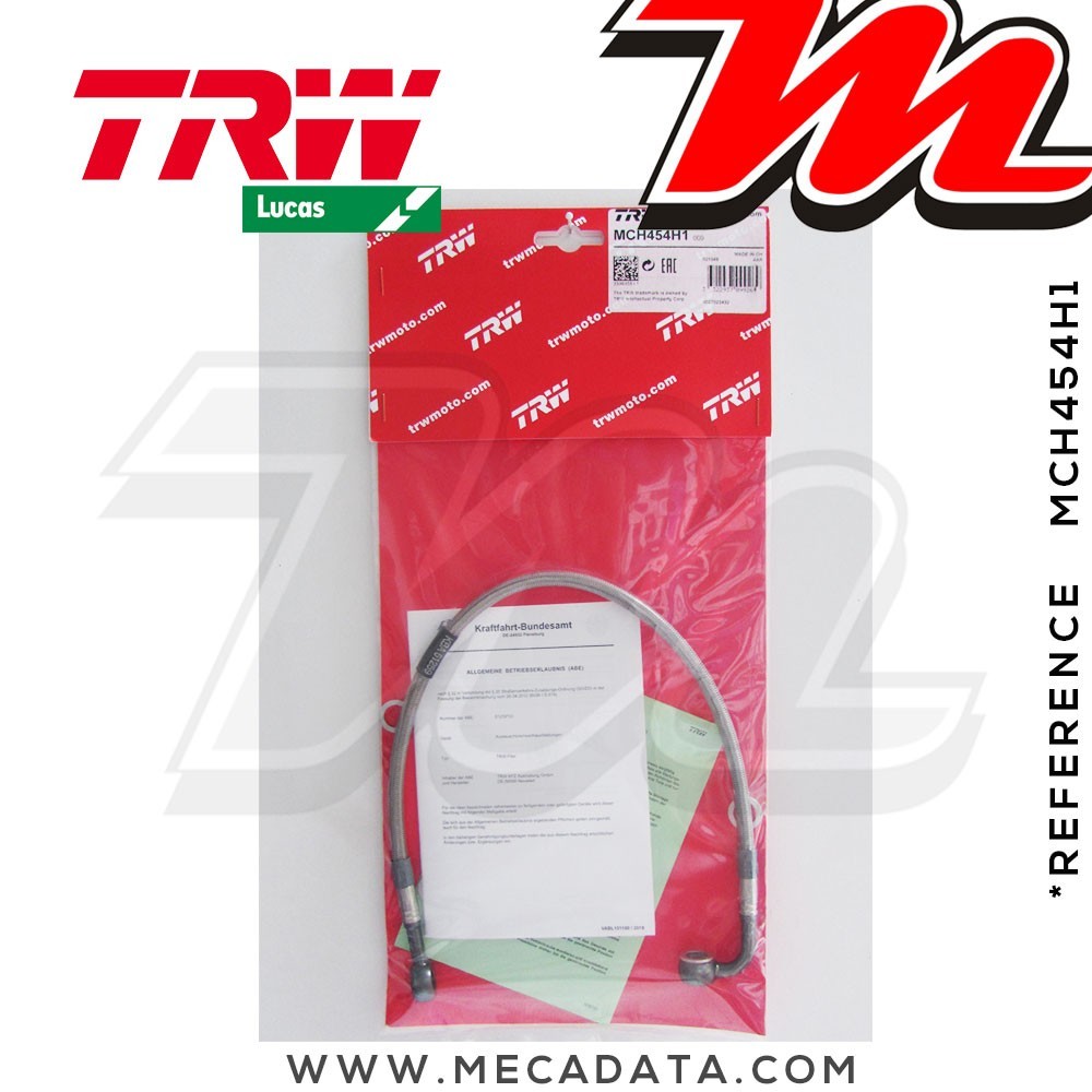 Durite de frein ~ Yamaha FZR 600 H,M,N (3HE, 3RG) 1990-1993 ~ TRW-Lucas MCH 454 H1 - Arrière 