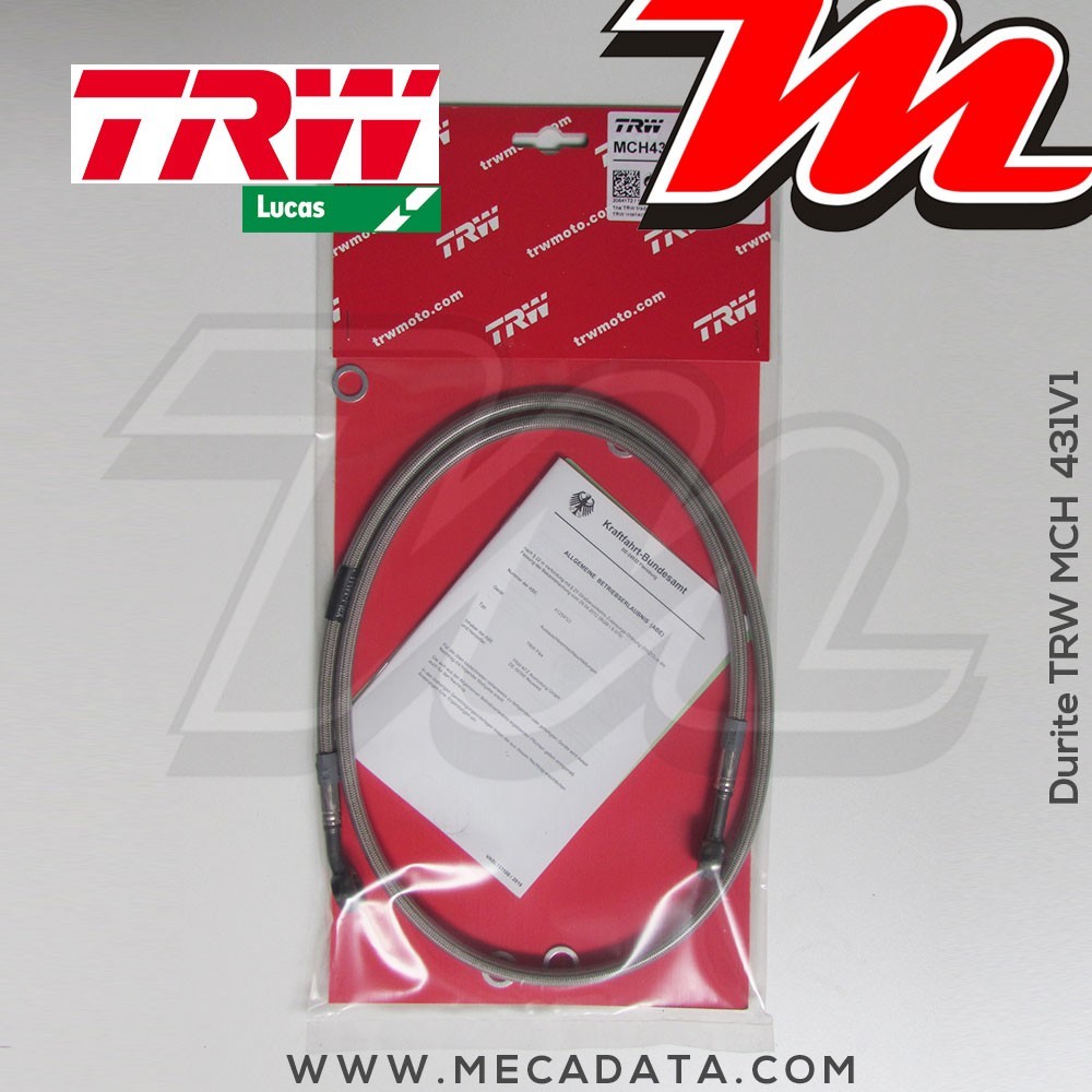 Durite de frein ~ Yamaha XVS 950 A, Midnight Star (VN021) 2009-2012 ~ TRW-Lucas MCH 431 V1 - Avant 
