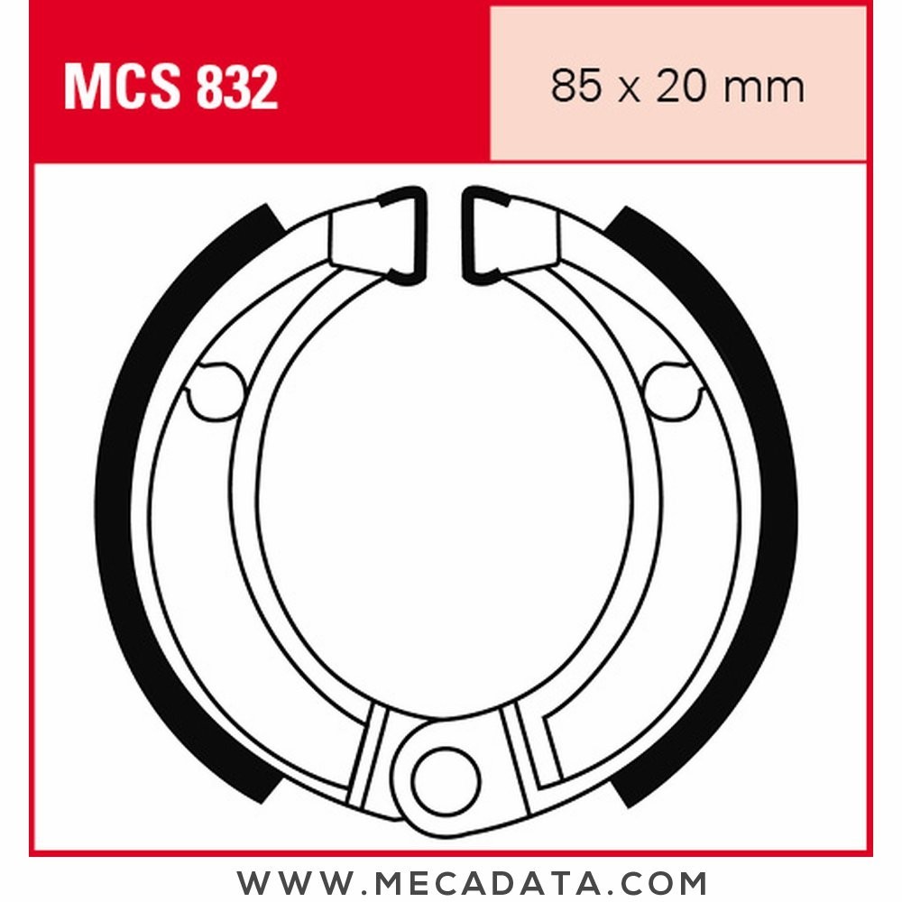 Mâchoires de frein  ~ TRW Lucas MCS 832 