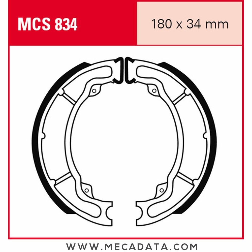 Mâchoires de frein  ~ TRW Lucas MCS 834 