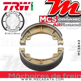 Mâchoires de frein  ~ TRW Lucas MCS 843 