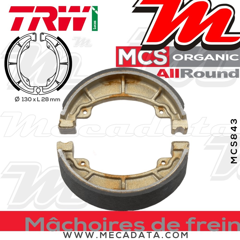 Mâchoires de frein  ~ TRW Lucas MCS 843 