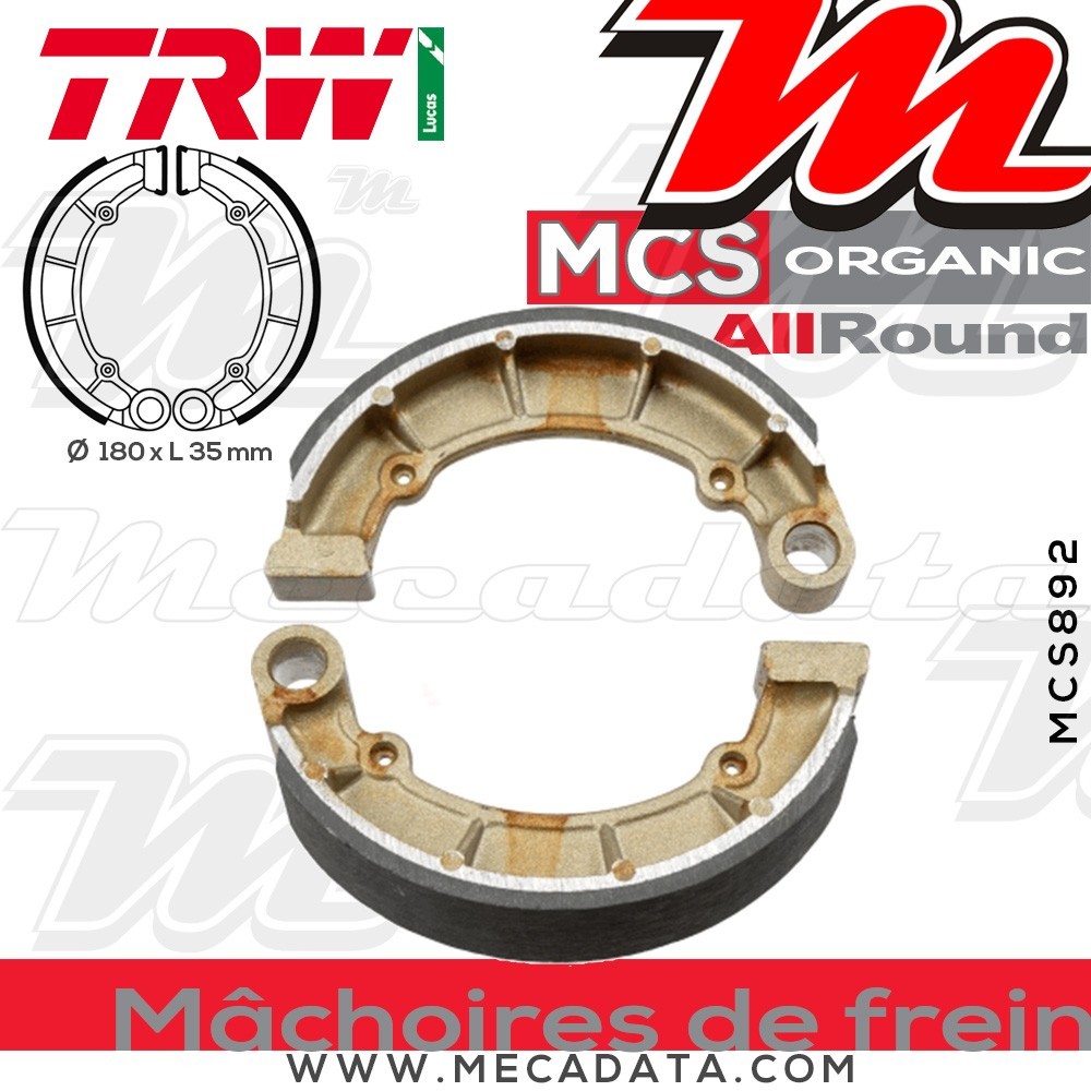 Mâchoires de frein  ~ TRW Lucas MCS 892 