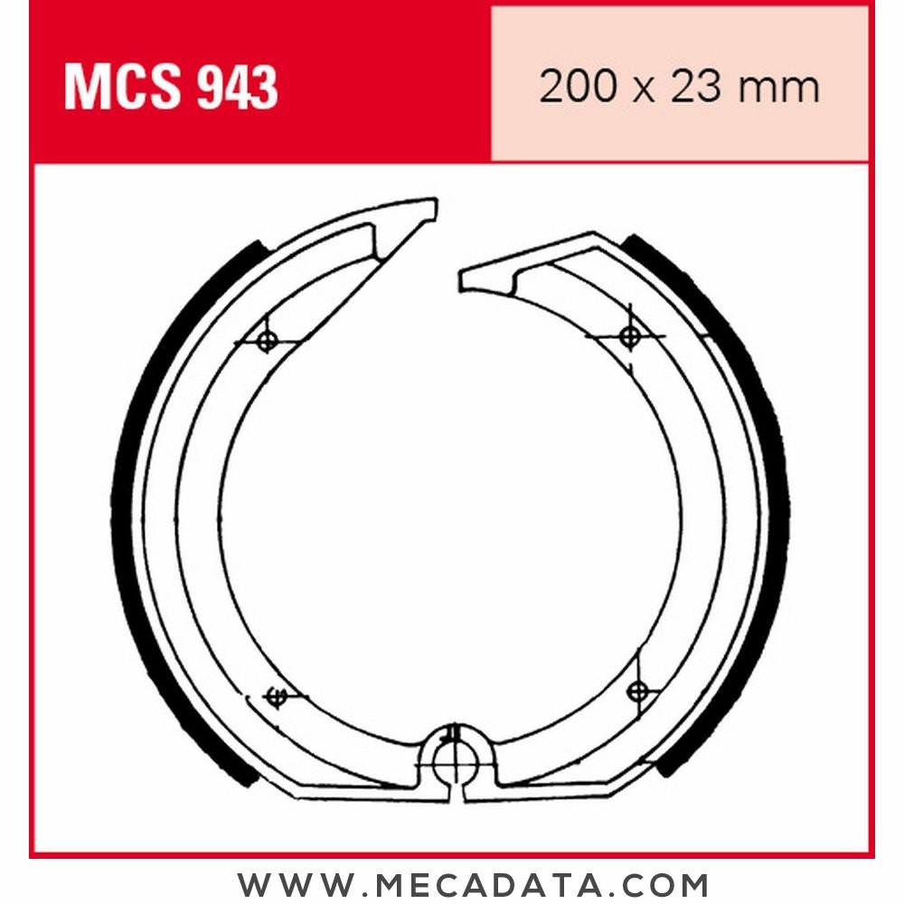 Mâchoires de frein  ~ TRW Lucas MCS 943 