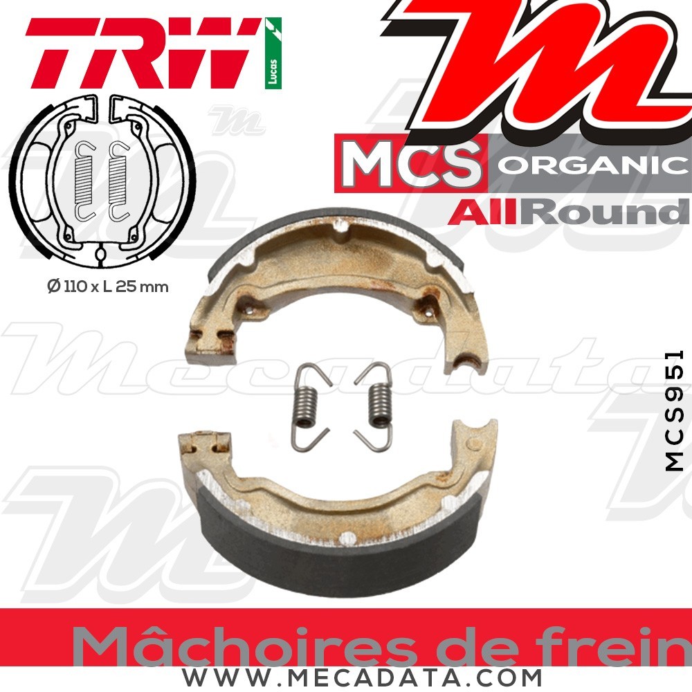 Mâchoires de frein  ~ TRW Lucas MCS 951 